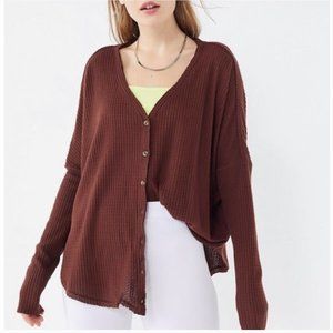 Urban Jojo Oversized Thermal Button-Front